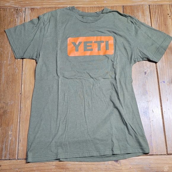 Yeti Other - YETI Green Tee with Orange Logo